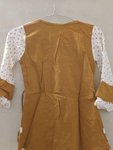Stylish Mustard Polka Dot Kurta