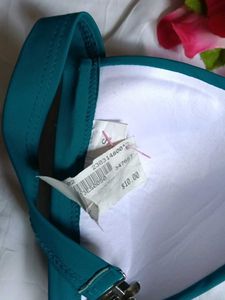 Teal Ruched Bikini Top
