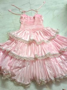 Pretty Pink Ruffled Gown