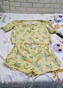 Cath Kidston Yellow Short Pyjama Set