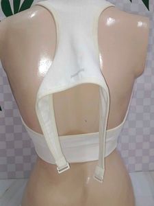 (200)White Sports Bra