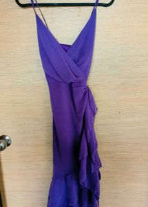 Strappy Dress With Ruffled Panels💜