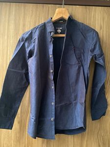 Men's Navy Blue Casual Shirt