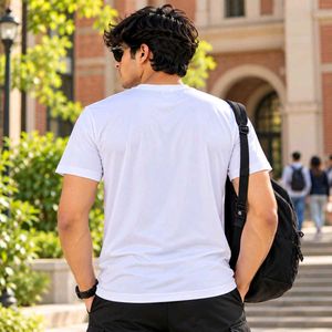 Men's White Graphic T-Shirt