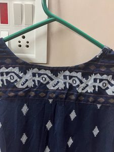 Navy blue long Kurta, backside 2nd,3rd,4th