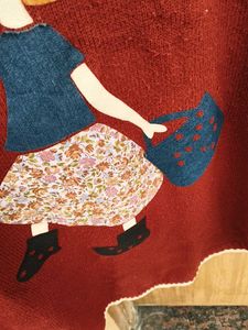 Red Knit Sweater w/ Applique