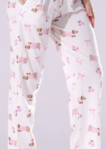 Cute Dog Print Pajama Set