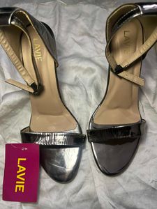 Lavie Silver Metallic Heels