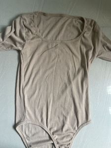 combo of two Brown and beige Long Sleeve Bodysuit