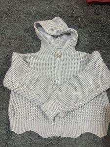 Hooded Knit Cardigan