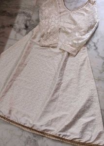 Ethnic Chikankari embroidery silk anarkali kurta