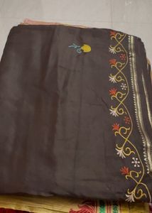 Elegant Silk Saree with Elephant Border
