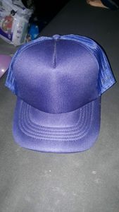 plain blue half net cap
