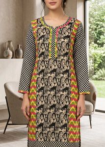 Bold Fusion Print Kurti – Stand Out in Style