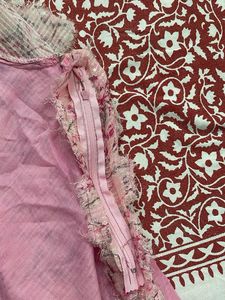 Pink Floral Kurta Set