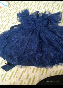 12-18 Months Girl Cute Navy Blue Party Frock