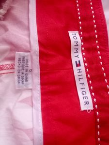 Tommy Hilfiger Red And White Pant
