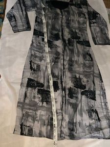 Abstract Print Long Sleeve Kimono