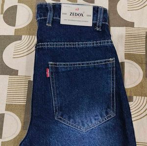 Wide Leg Blue Denim Jeans for Unisex
