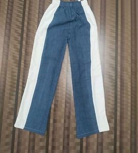 Blue &amp; White Wide Leg Pants