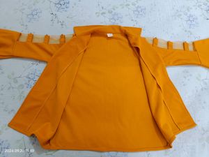 Mustard Colour Shrug And The Top