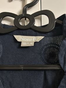 Navy Blue Embroidered Kurta