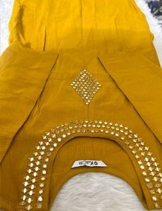 Elegant Yellow Kurta Set with Embellishments