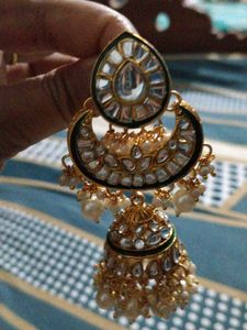 Stunning Kundan &amp; Pearl Jewellery Set