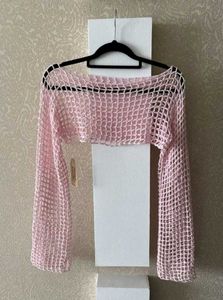 Mesh Crochet crop top