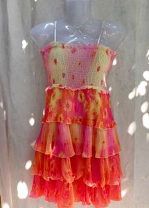 Bohemian Tiered Floral Mini Dress