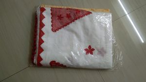 Pure Cotton Material Jamdani (Red ♥️ White 🤍)