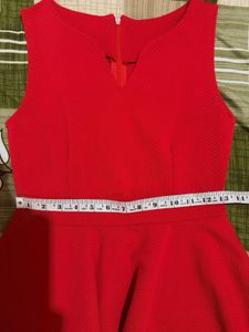 Red Flared Fit and Flare Dress