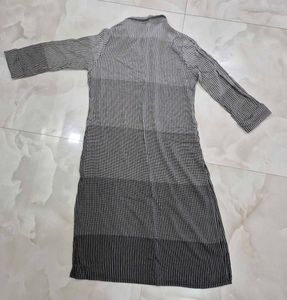 Striped Button-Up Shirt Dress