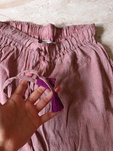 Purple Embroidered Kurta with Palazzo Pants