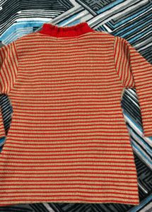 Cute Girls' Patterned Knit Sweater