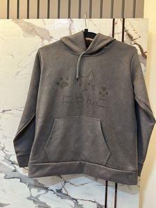 Cute Cat Graphic Hoodie, Bust- 34