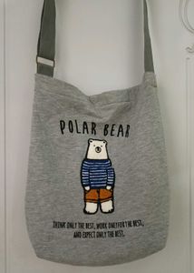 High Quality Cute Polar Bear Graphic Shoulder Bag