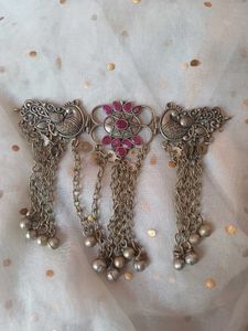 Brass Peacock choker with real afghan dangling