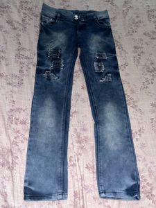 Distressed Flared Jeans
