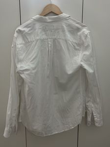 LINEN Classic White Button-Down Shirt