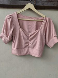 Chic Ruched Puff Sleeve Top
