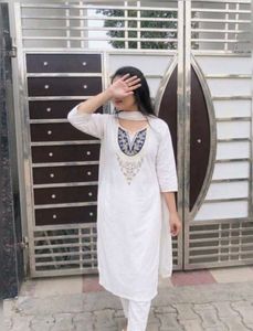 Elegant White Kurta Set with Dupatta