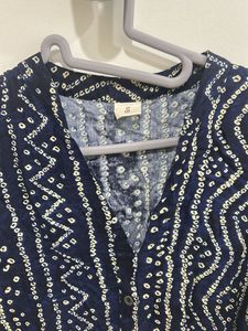 Stylish Blue Bandhani Print Kurta