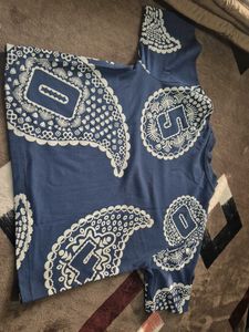 Mufti Blue Patterned T-Shirt