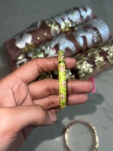 Orange Floral Bangle