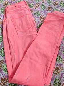Peach Colored Narrow Bottom Pants