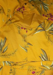 Mustard Colour Fit And Flare Dress