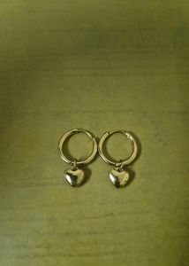 PALMONAS Gold Heart Hoop Earrings
