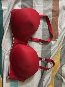 Red Padded Bra