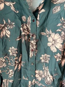 Chic Floral Print Peplum Top